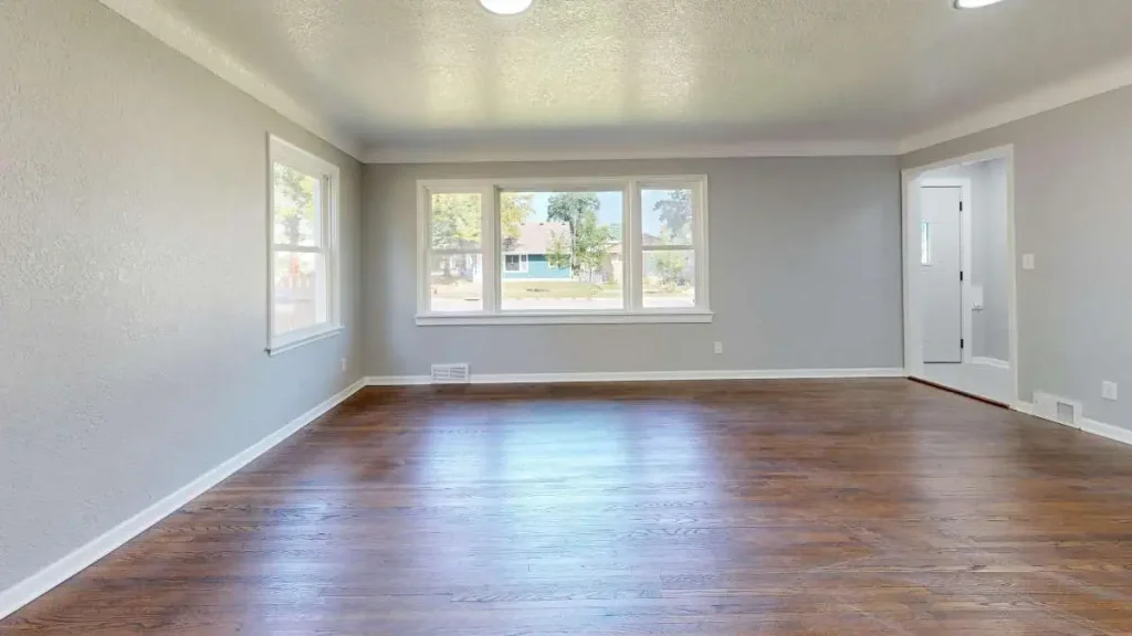 2 - a picture of room with hybrid flooring