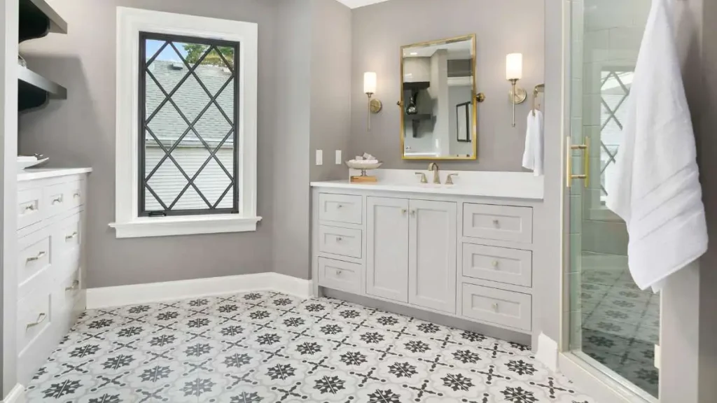 6 - a picture of bathroom tiles