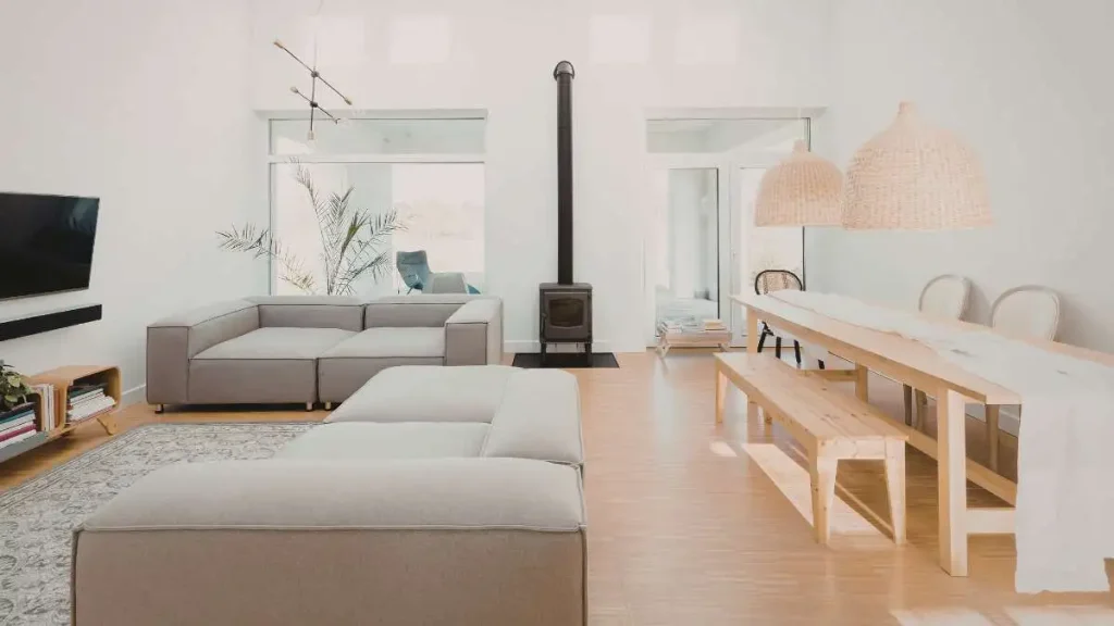 8 - a picture of living area with hybrid flooring